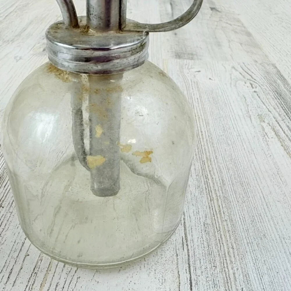 Vintage Glass Chrome Plant Mister Spray Bottle Plant Spritzer Taiwan
